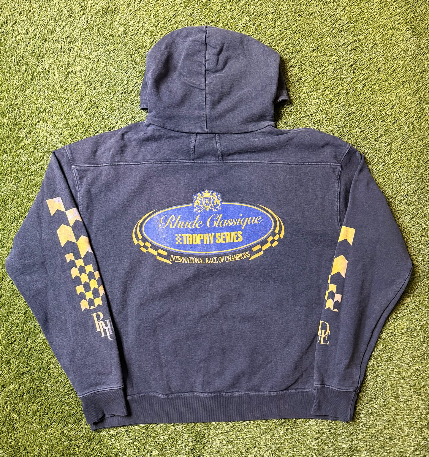 Rhude Trophy Series Faded Black Hoodie
