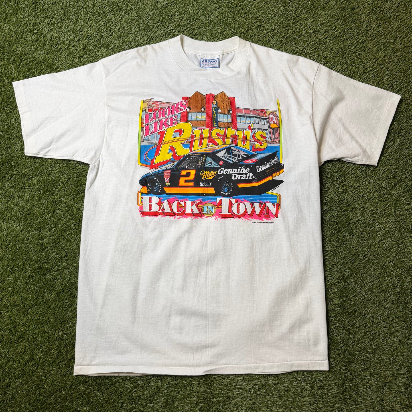 Vintage 1990 Rusty Wallace "Rusty's Back" T Shirt