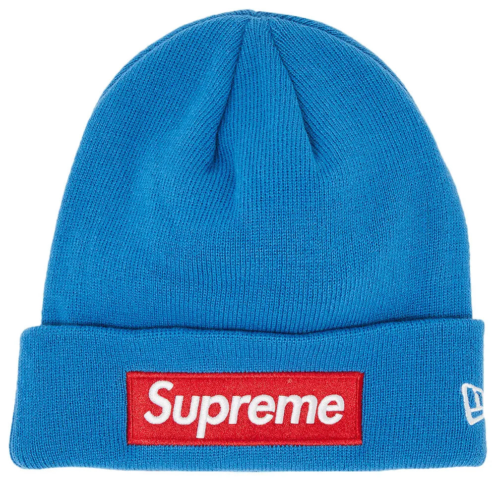 Supreme New Era Box Logo Beanie (FW25) Cyan