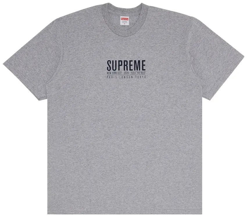Supreme Paris Heather Grey T Shirt