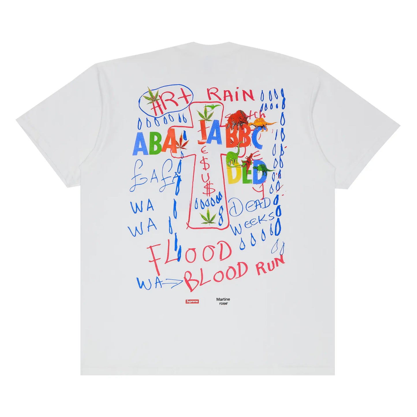 Supreme Martine Rose Lee Scratch Perry White T Shirt