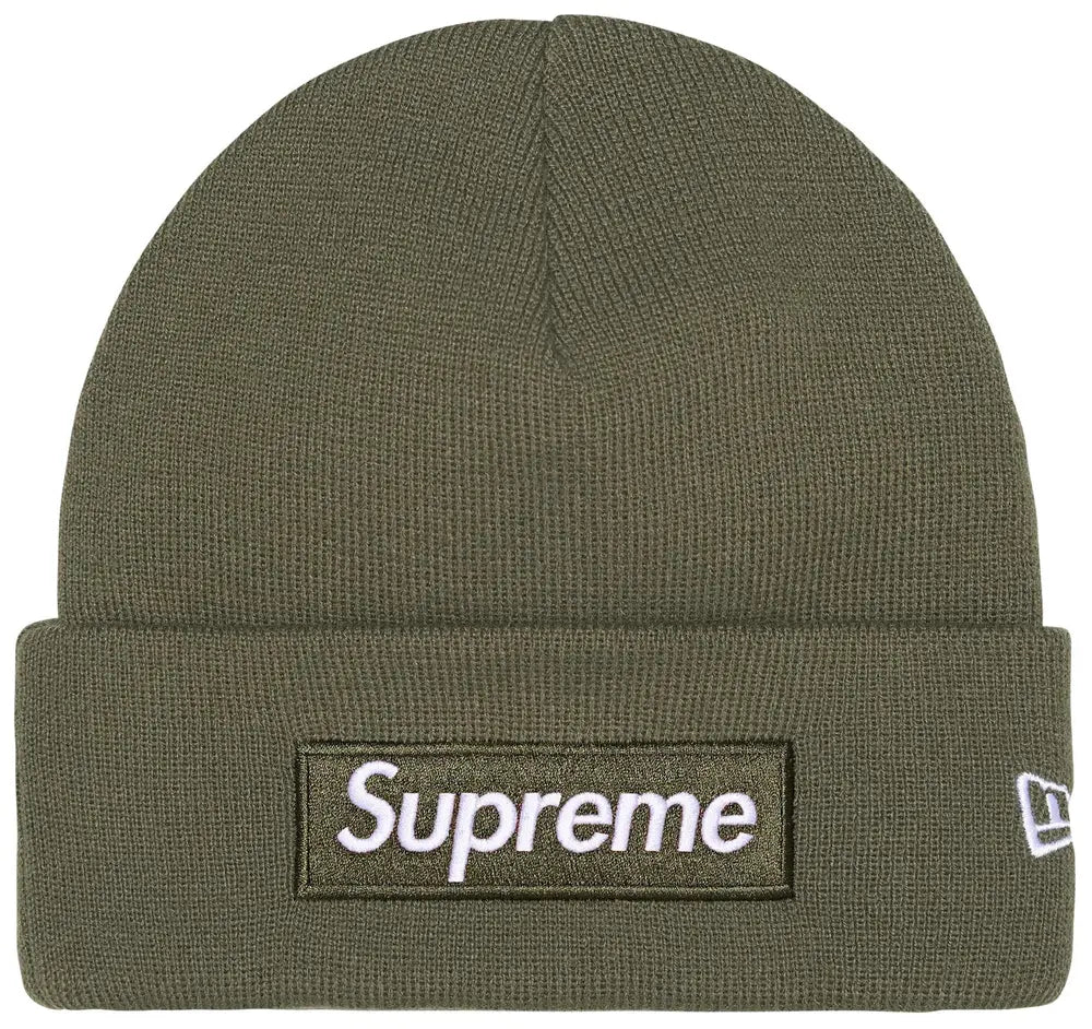 Supreme New Era Box Logo Beanie (FW25) Light Olive
