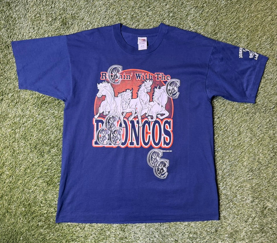 Chris Smokes Vintage Broncos T Shirt