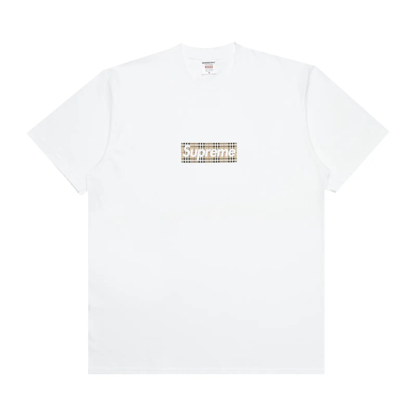 Supreme Burberry Box Logo Tee White