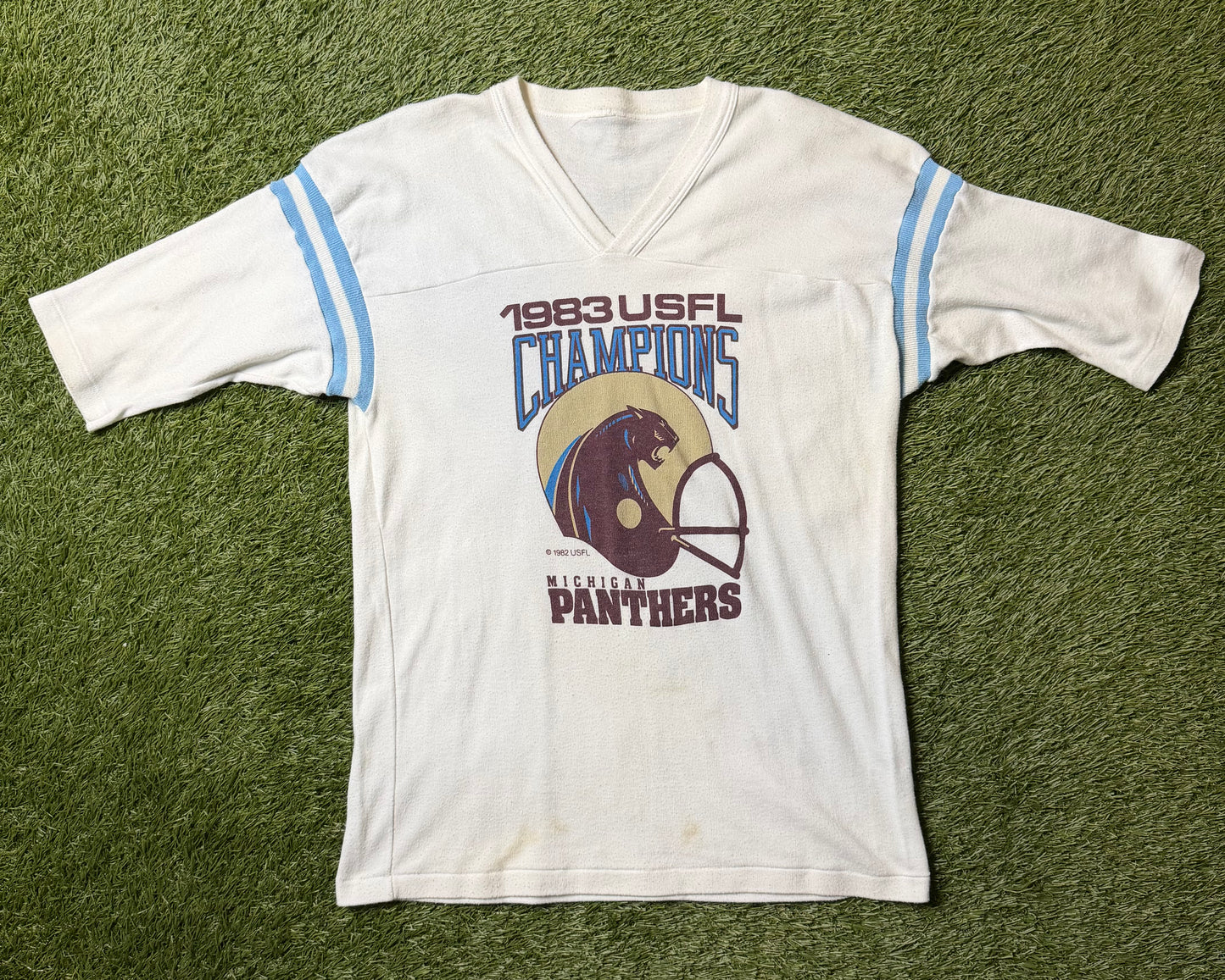 Vintage 1983 Michigan Panthers Champs 1/4 Sleeve