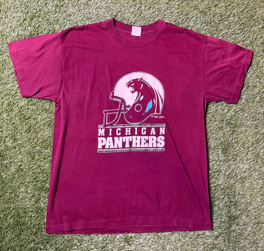 Vintage 1982 Michigan Panthers Helmet T Shirt