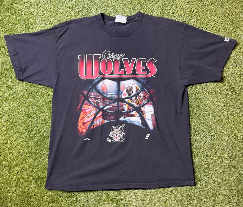 Vintage Chicago Wolves Goalie T Shirt