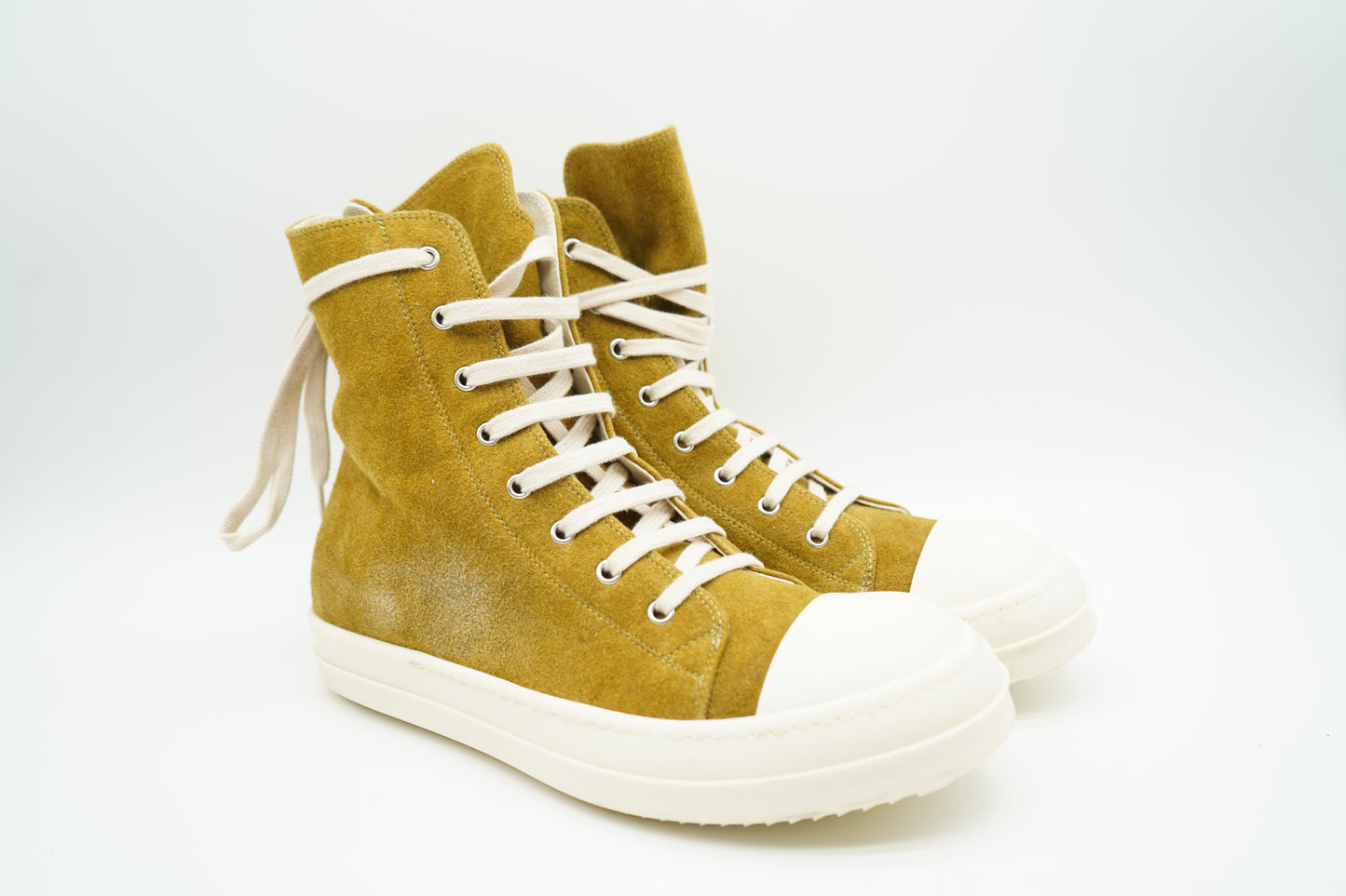 Rick Owens Drkshdw Ramones Suede Ochre Milk Brown