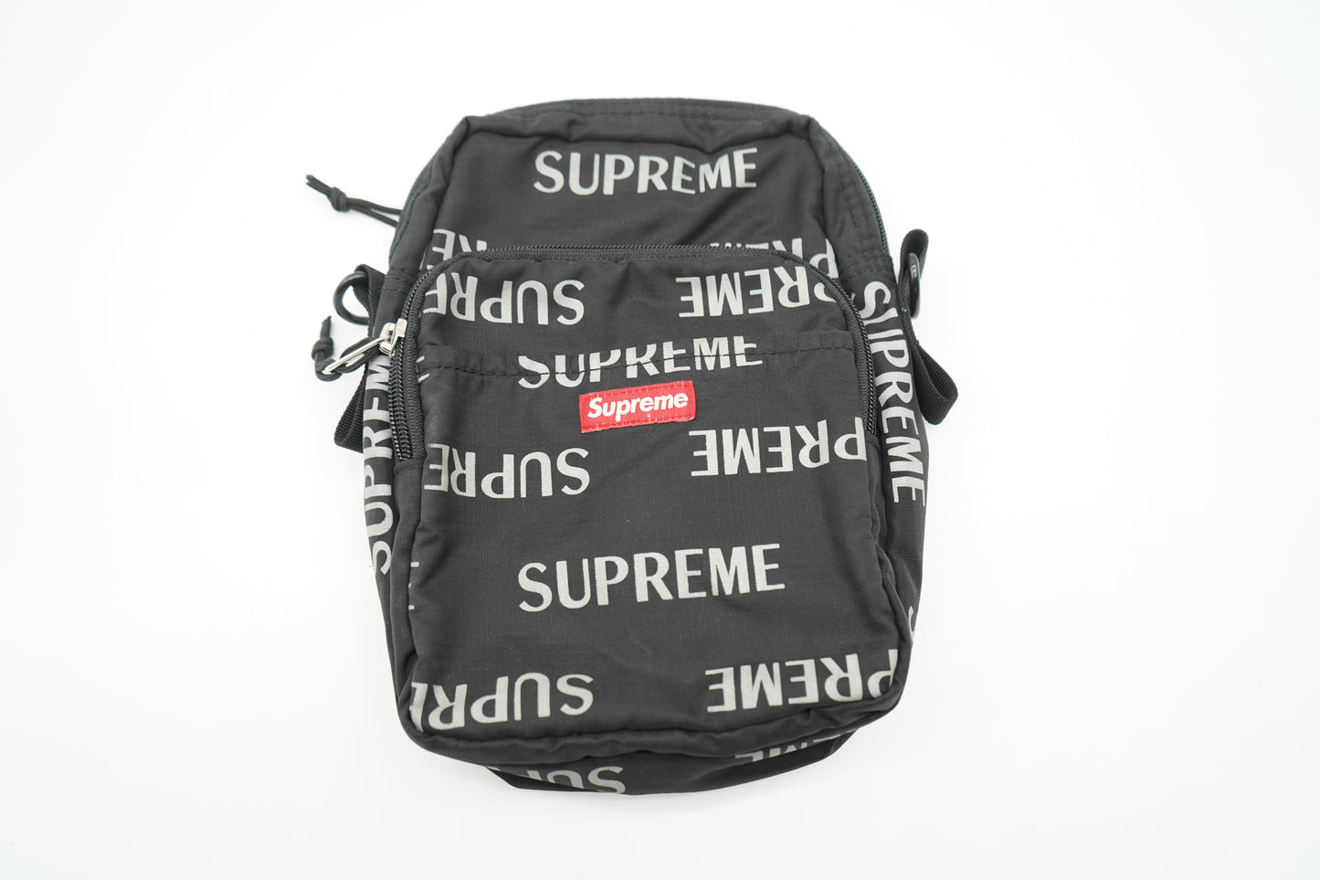 Supreme 3M Reflective Repeat Black Shoulder Bag