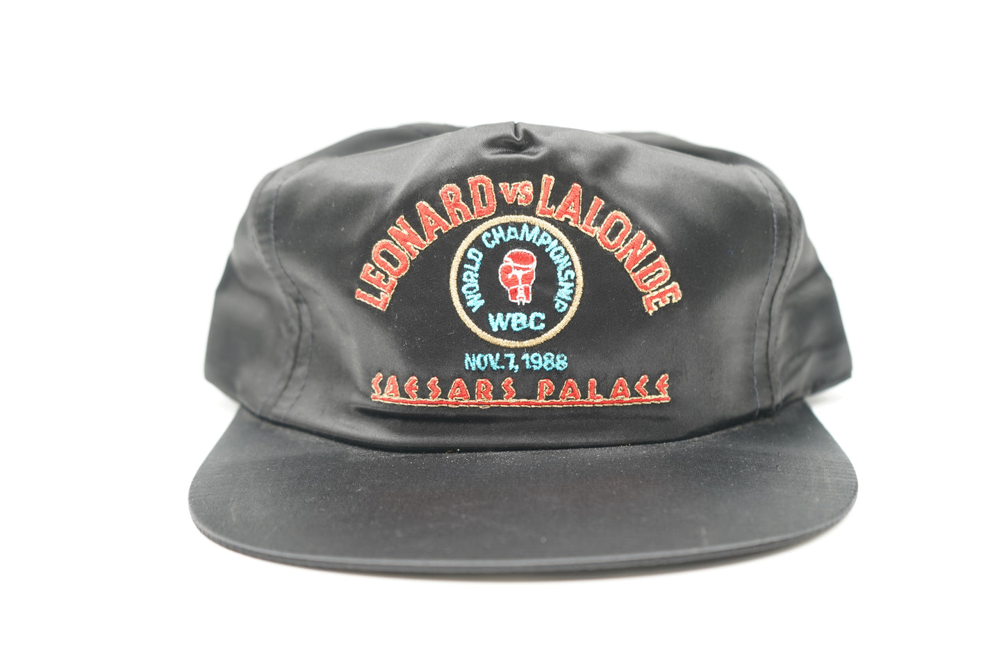 Vintage 1988 Leonard vs Lalonde World Champion Satin Strapback Hat