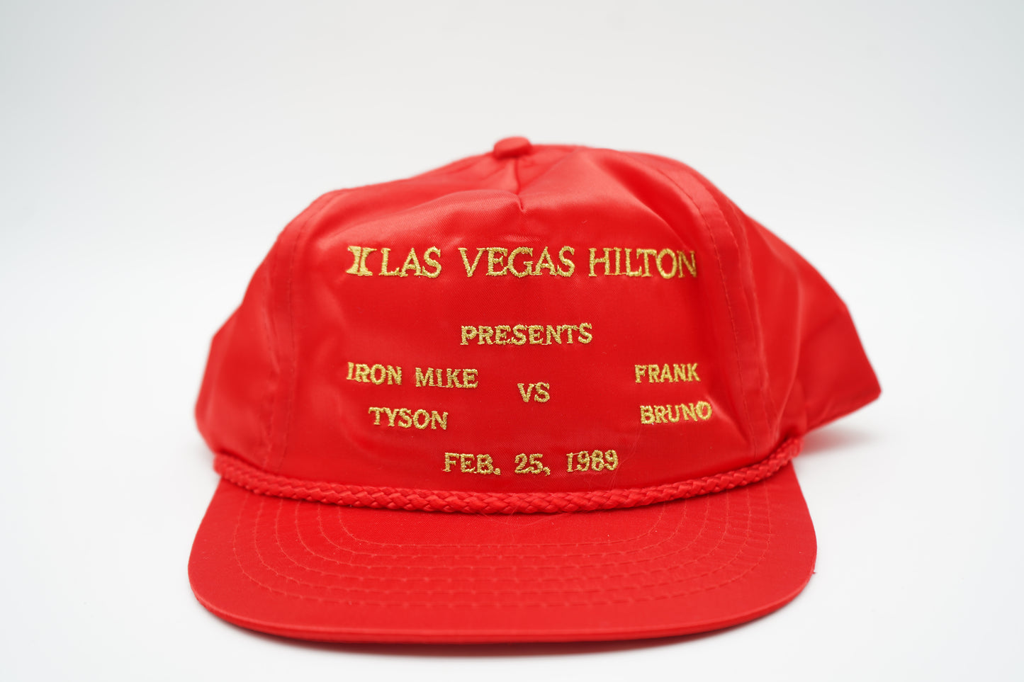 Vintage 1989 Tyson vs Bruno Satin Strapback Hat