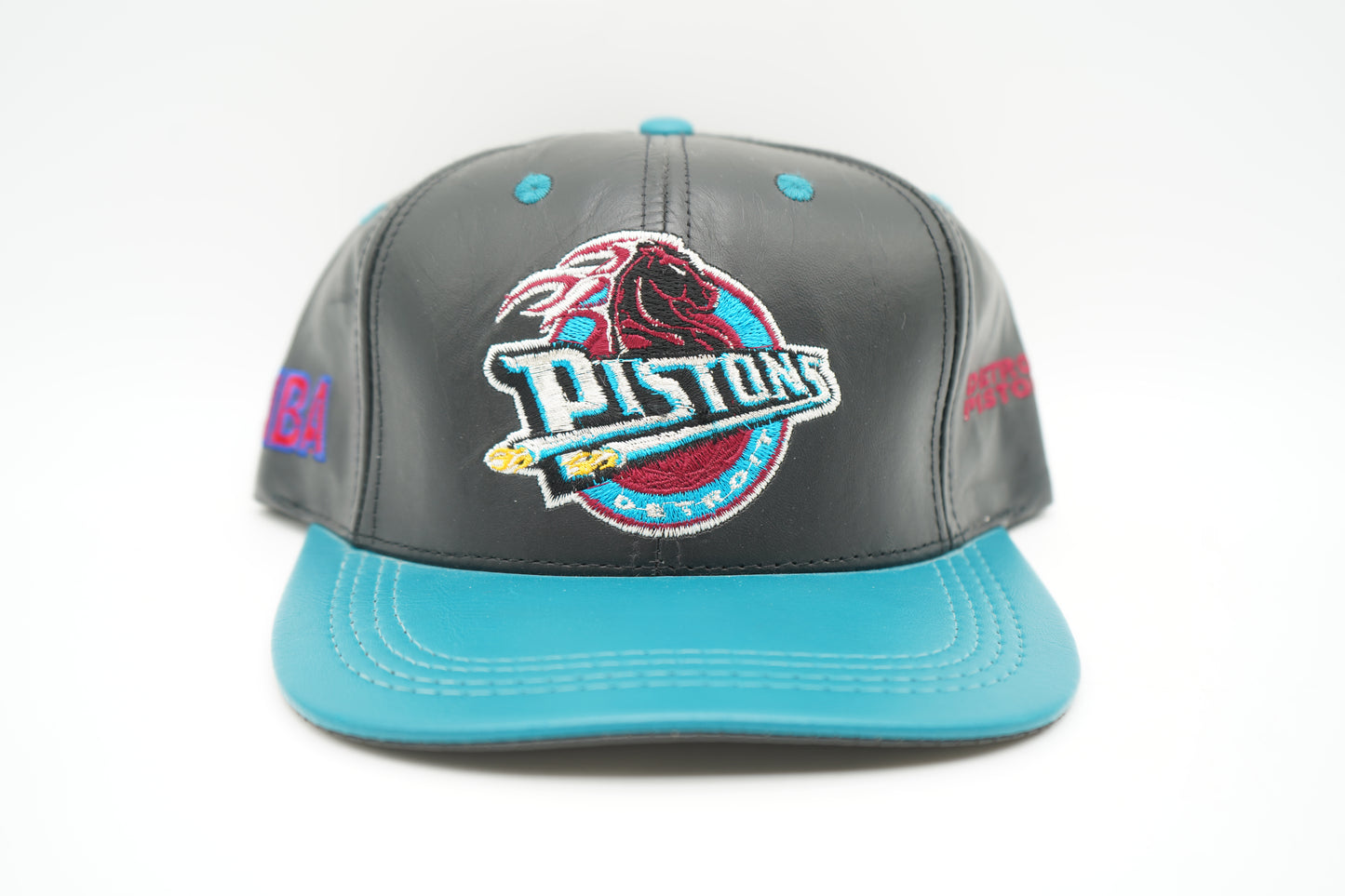Vintage Detroit Pistons Leather Snapback
