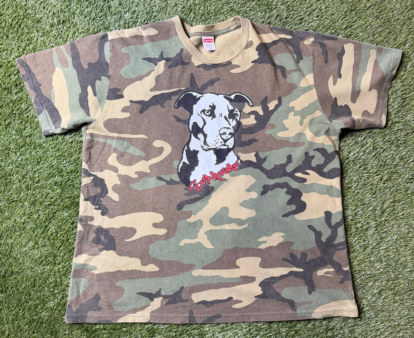 Supreme Pitbull Camo T Shirt