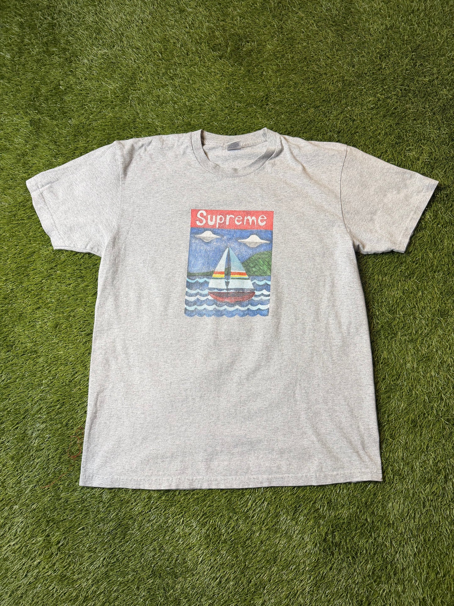 Supreme Sailboat Grey T Shirt (SS20)