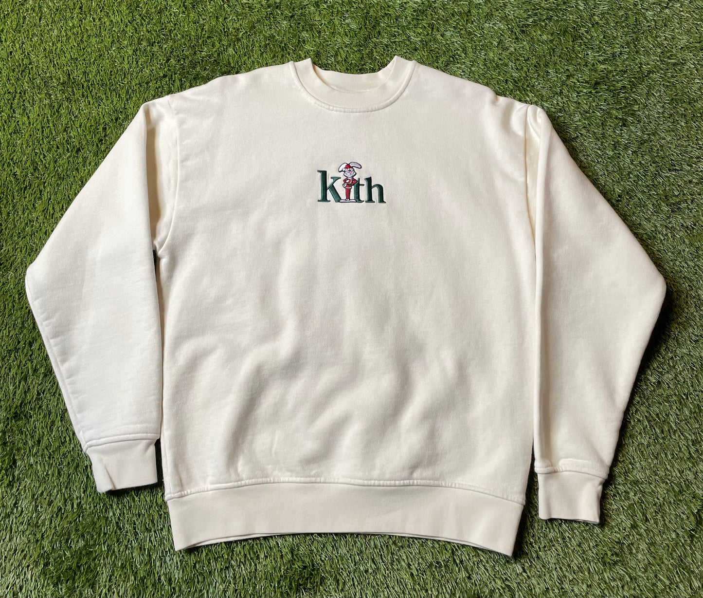 Kith Treats for Trix Santa Serif Crewneck Sandrift