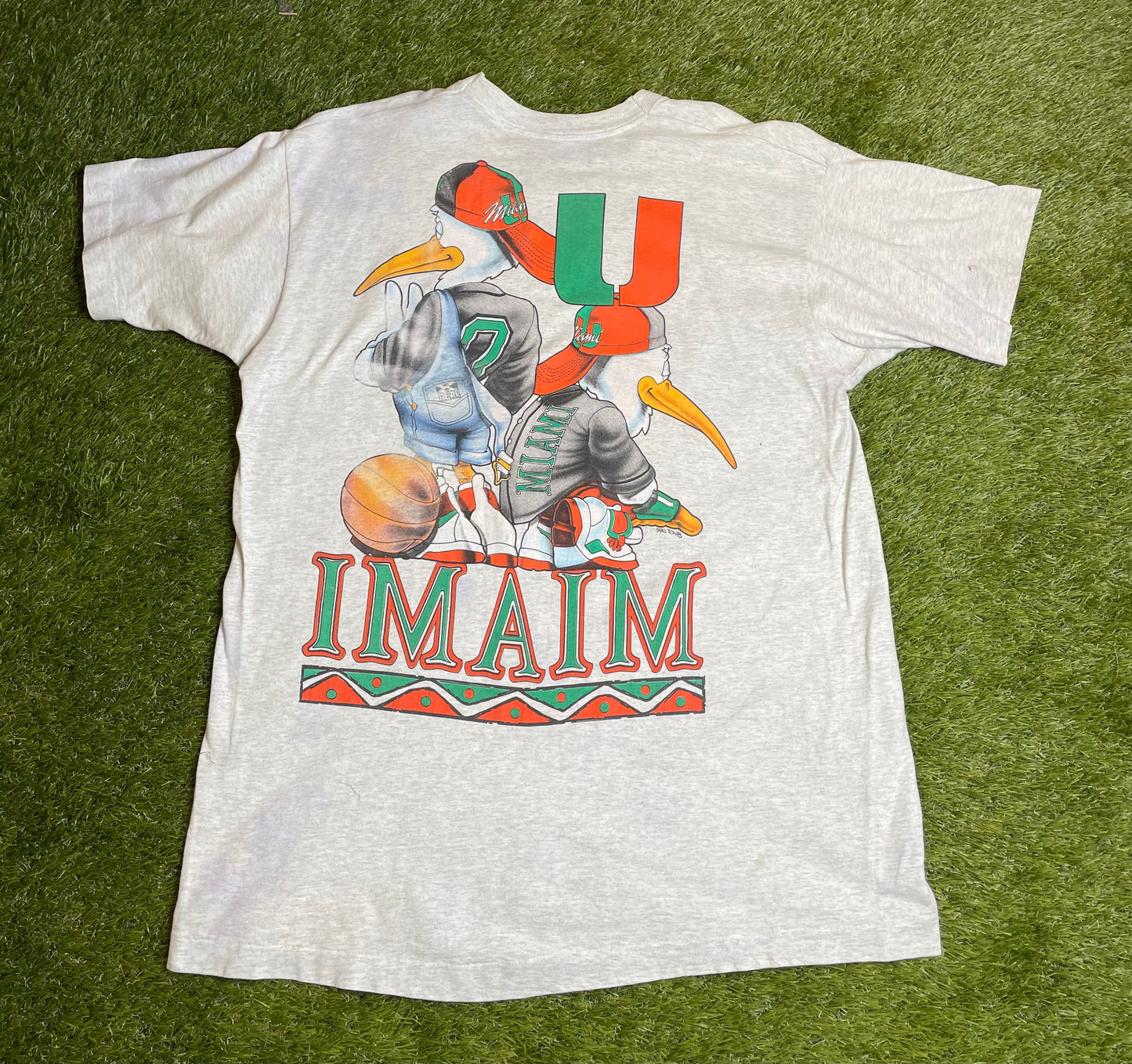 Vintage 90's Miami Hurricanes AOP T Shirt