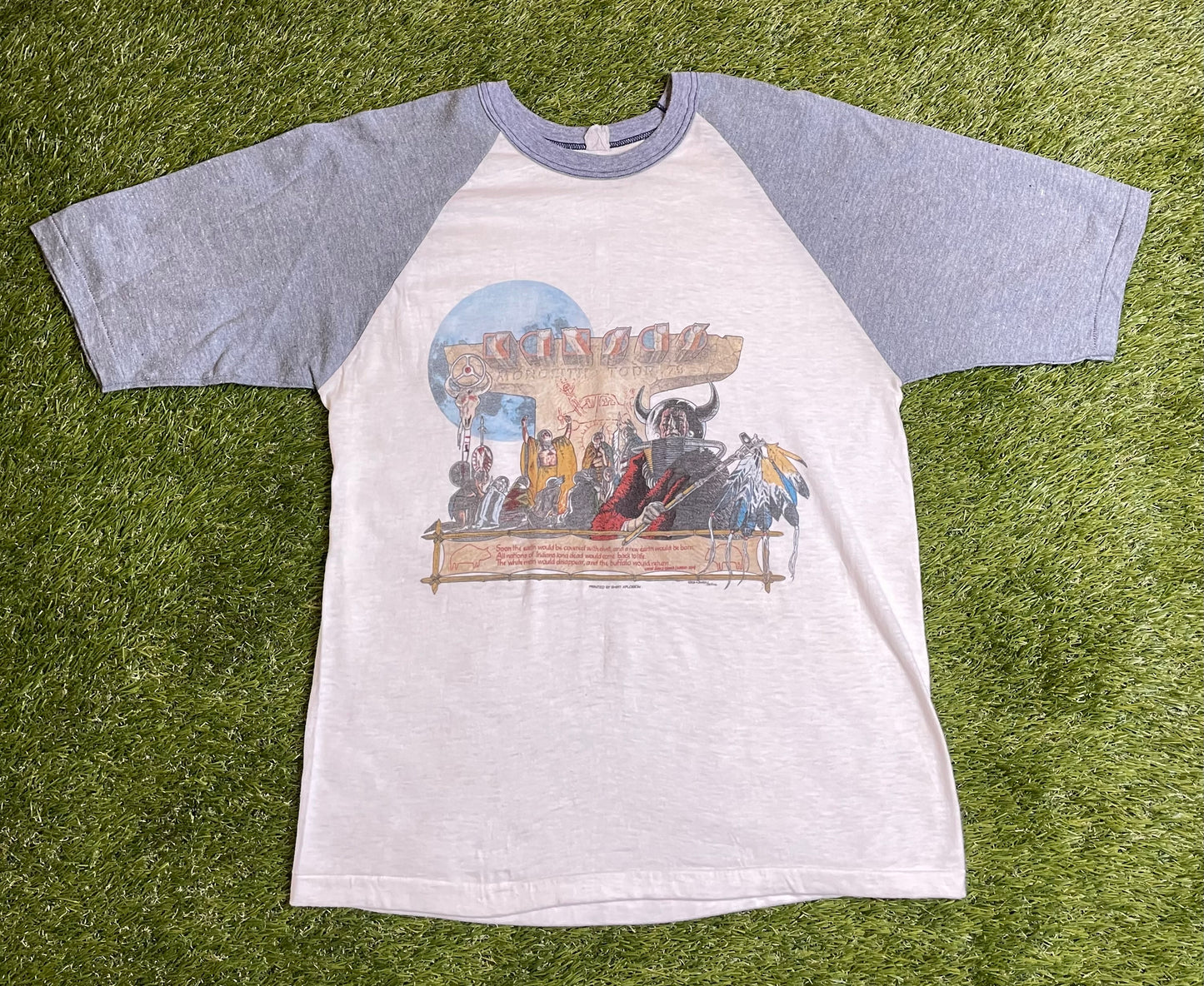 Vintage 80's Kansas Raglan T Shirt