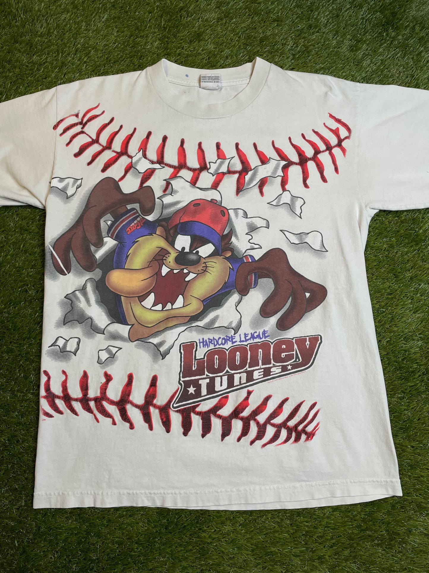 Vintage 1997 Tazmanian Devil Baseball AOP T Shirt