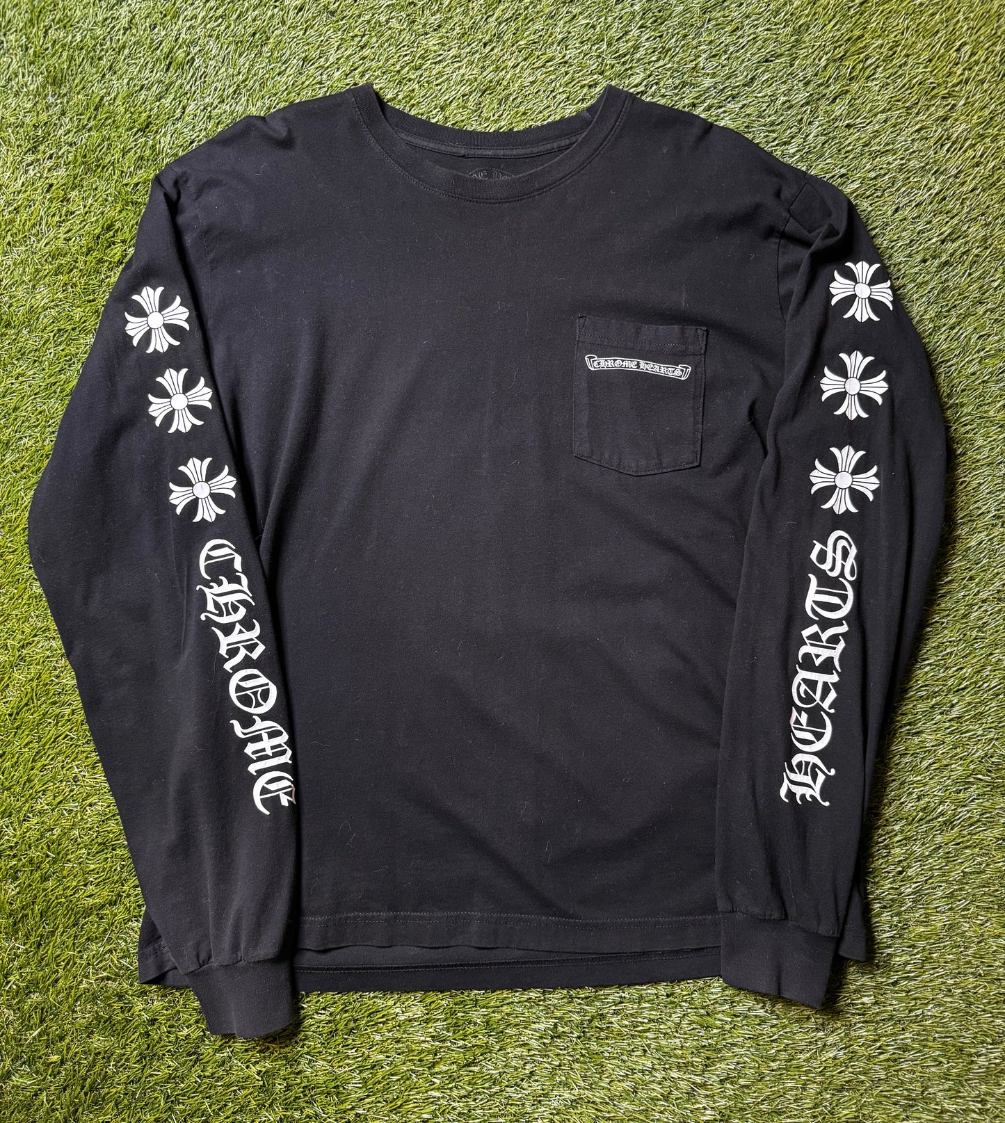 Chrome Hearts Plus Cross Long Sleeve Pocket Shirt