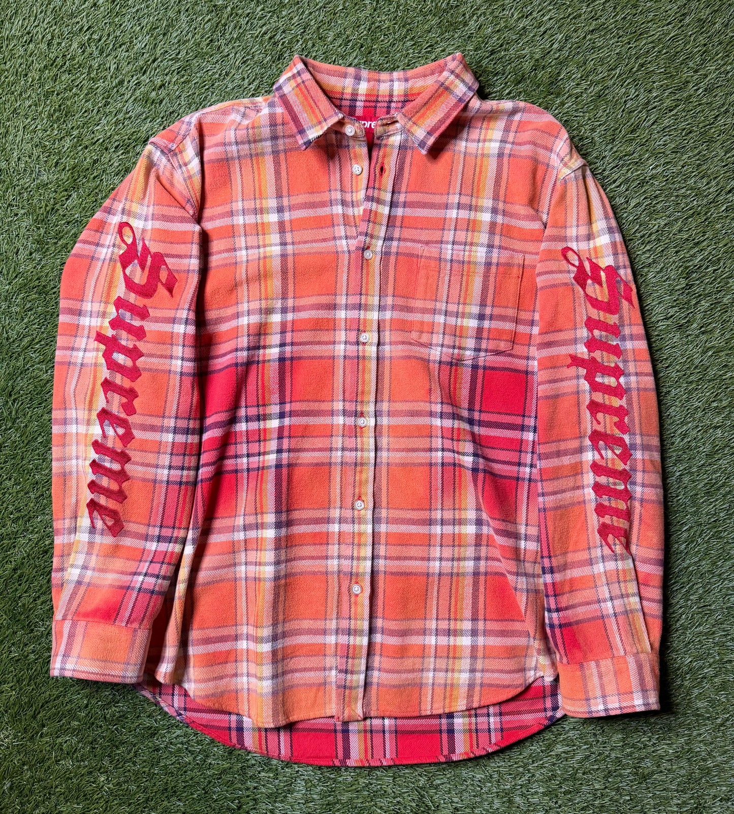 Supreme Old English Plaid Flannel Shirt