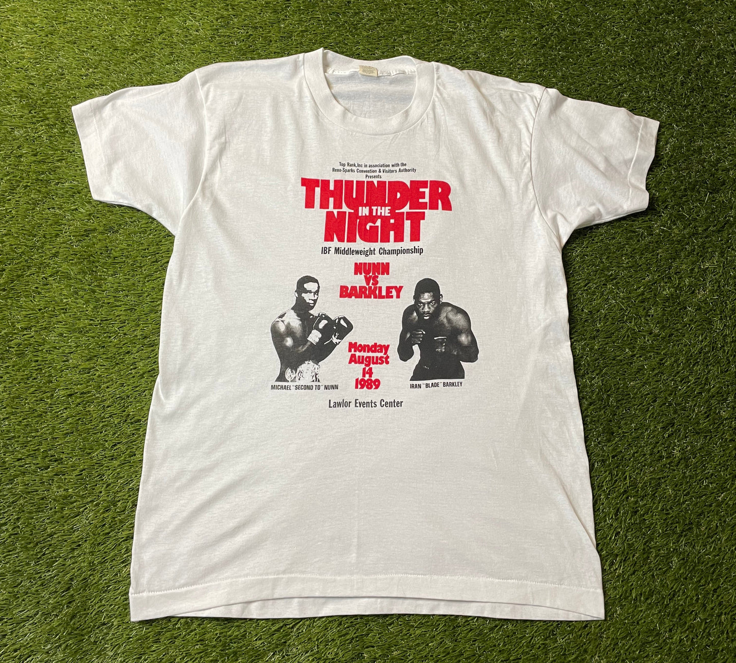 Vintage 1989 Nunn vs Barkley Boxing T Shirt