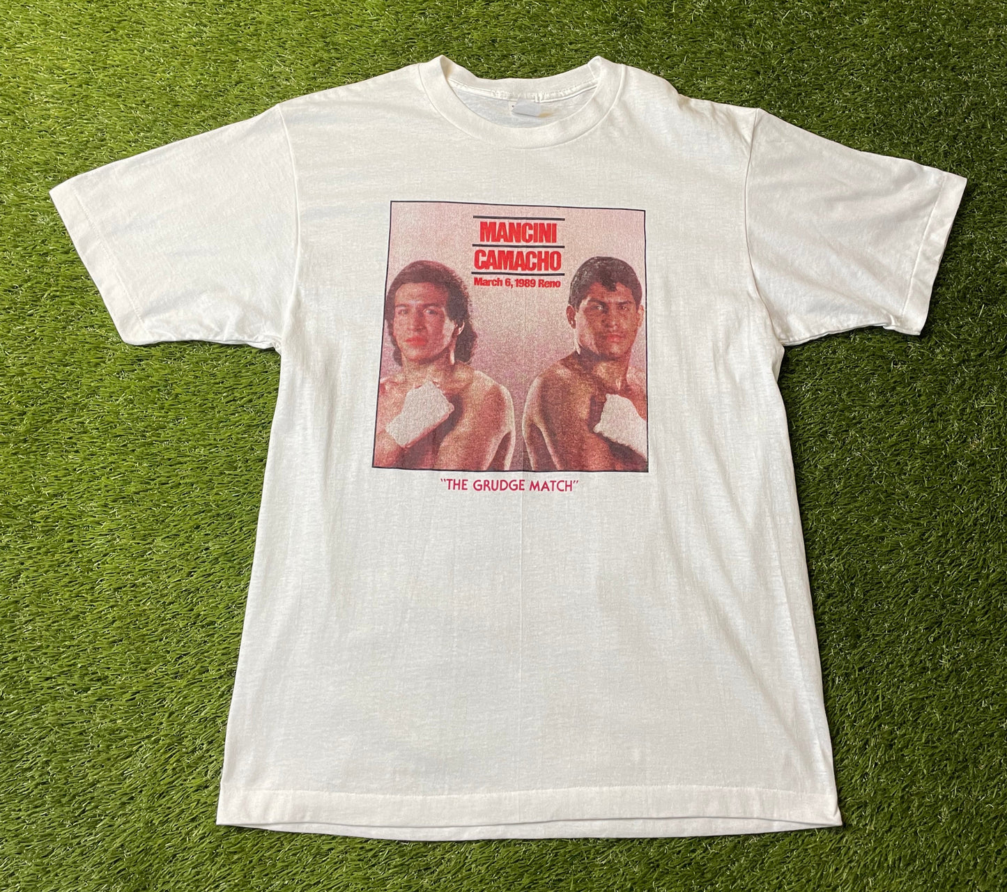Vintage 1989 Mancini vs Camacho Boxing T Shirt
