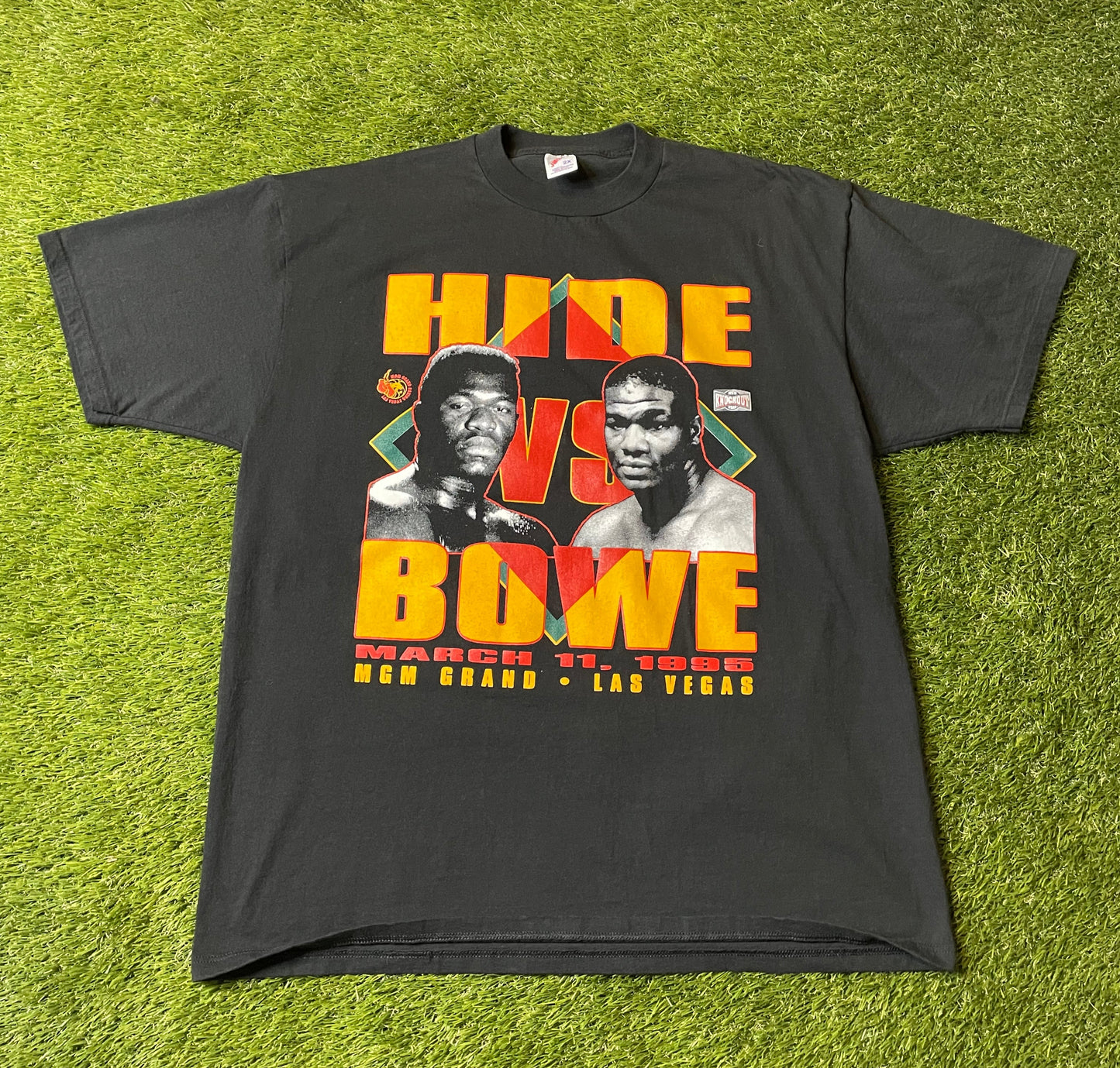Vintage 1995 Hide vs Bowe Boxing T Shirt