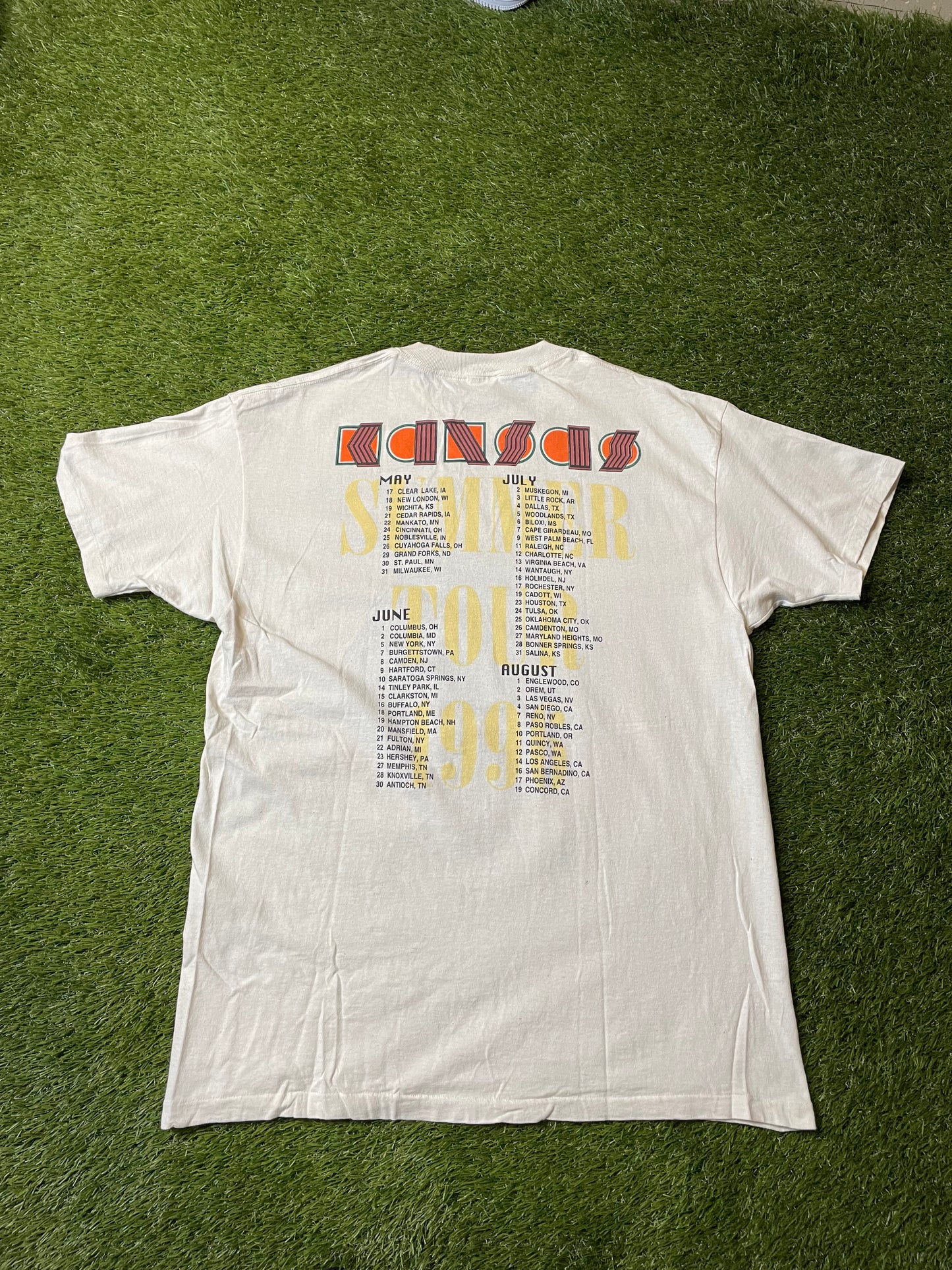 Vintage 1996 Kansas Summer Tour T Shirt