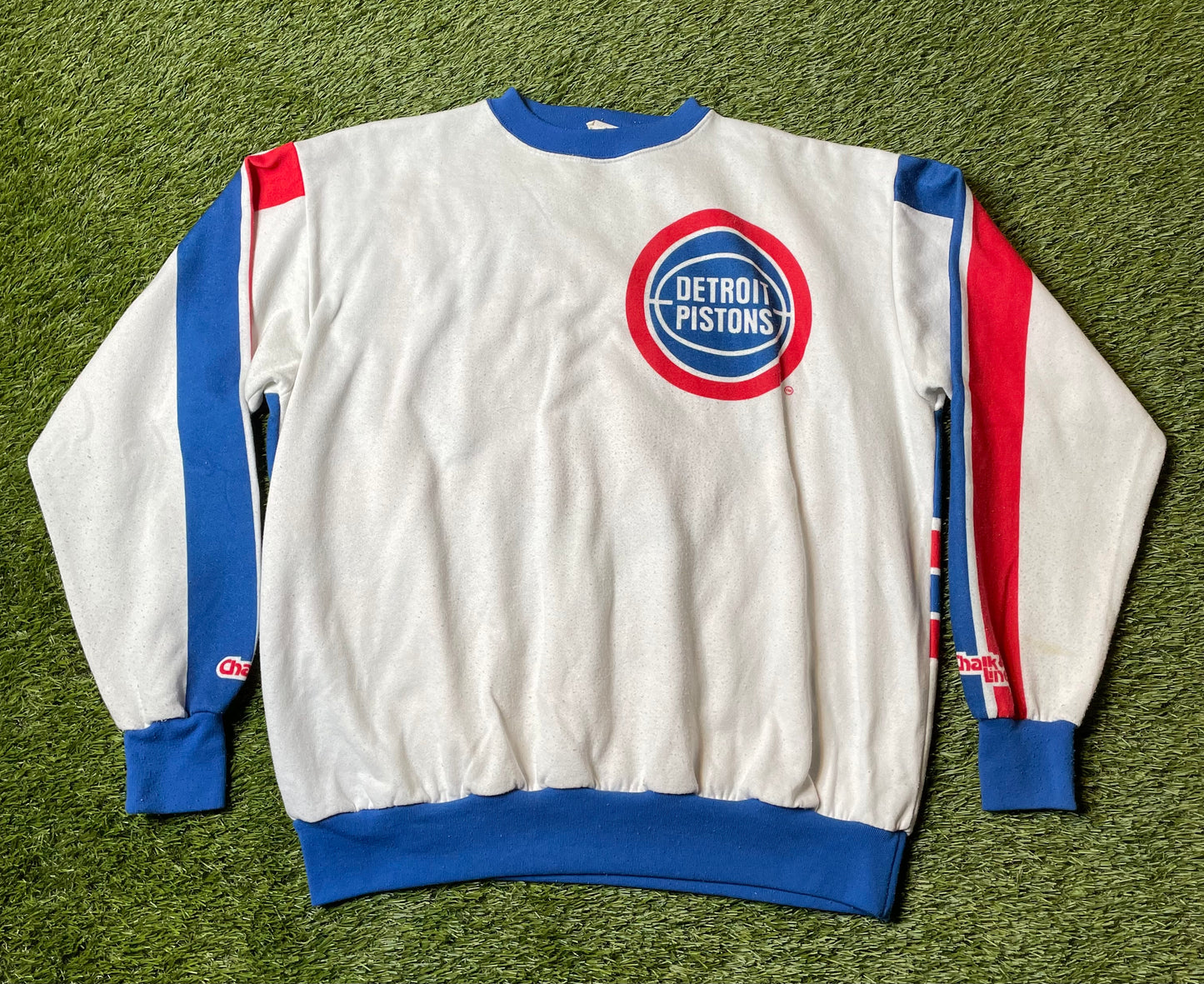 Vintage 90's Detroit Pistons Chalk Line Crewneck