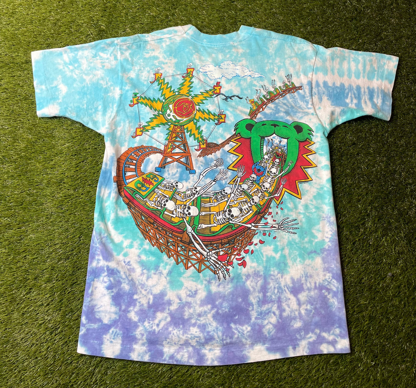 Vintage 1993 Grateful Dead Roller Coaster T Shirt
