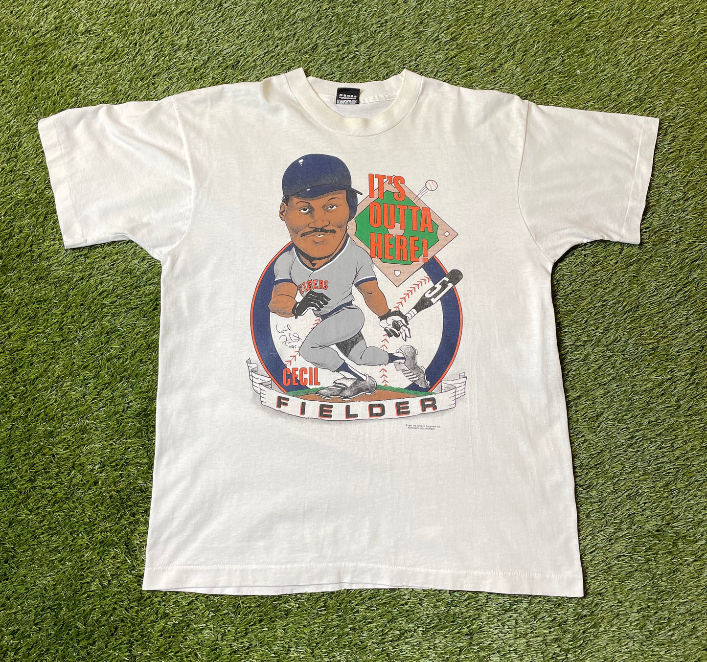 Vintage 1991 Cecil Fielder Detroit Tigers T Shirt