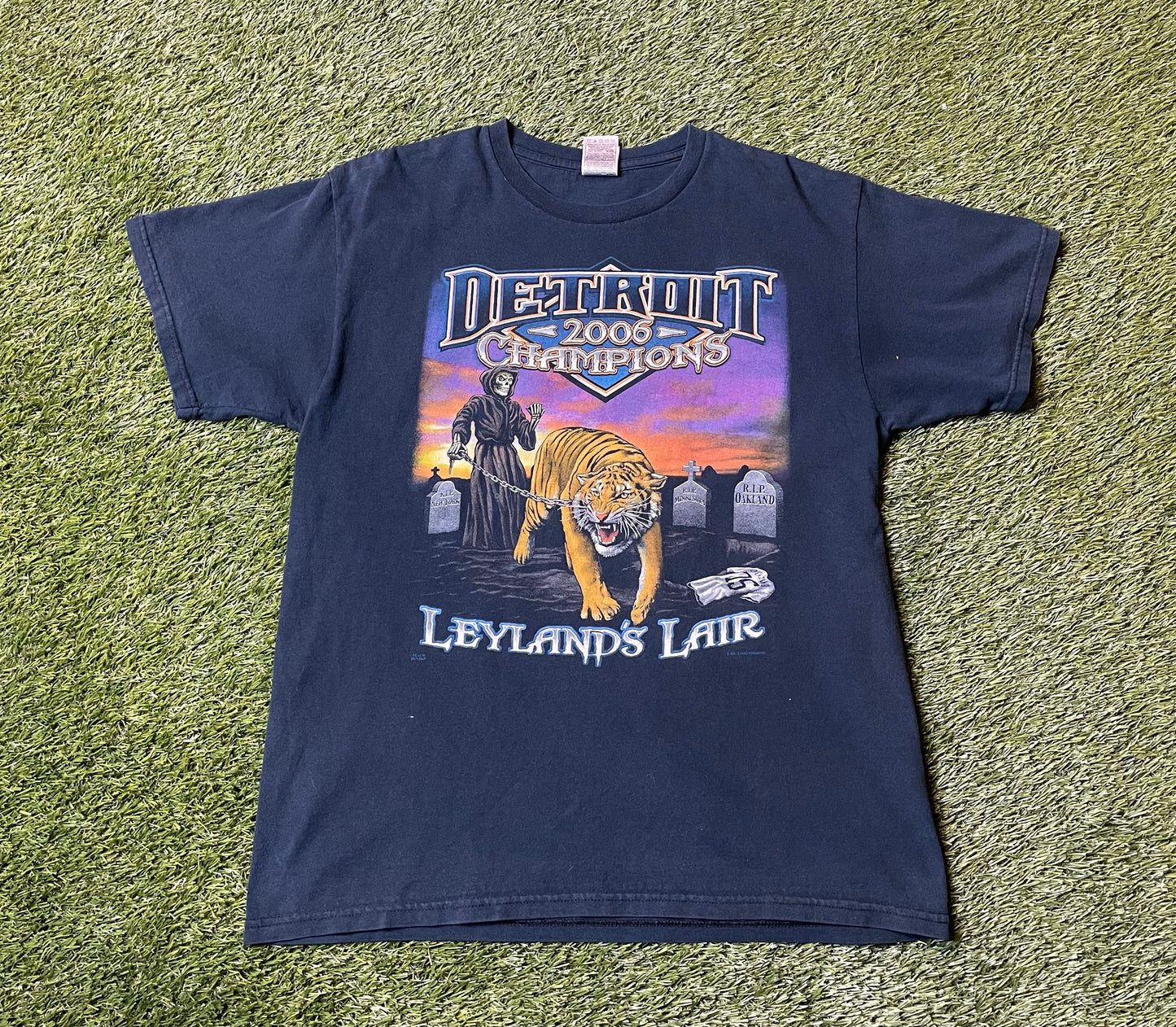 Vintage 2006 Leylands Lair Detroit Tigers T Shirt
