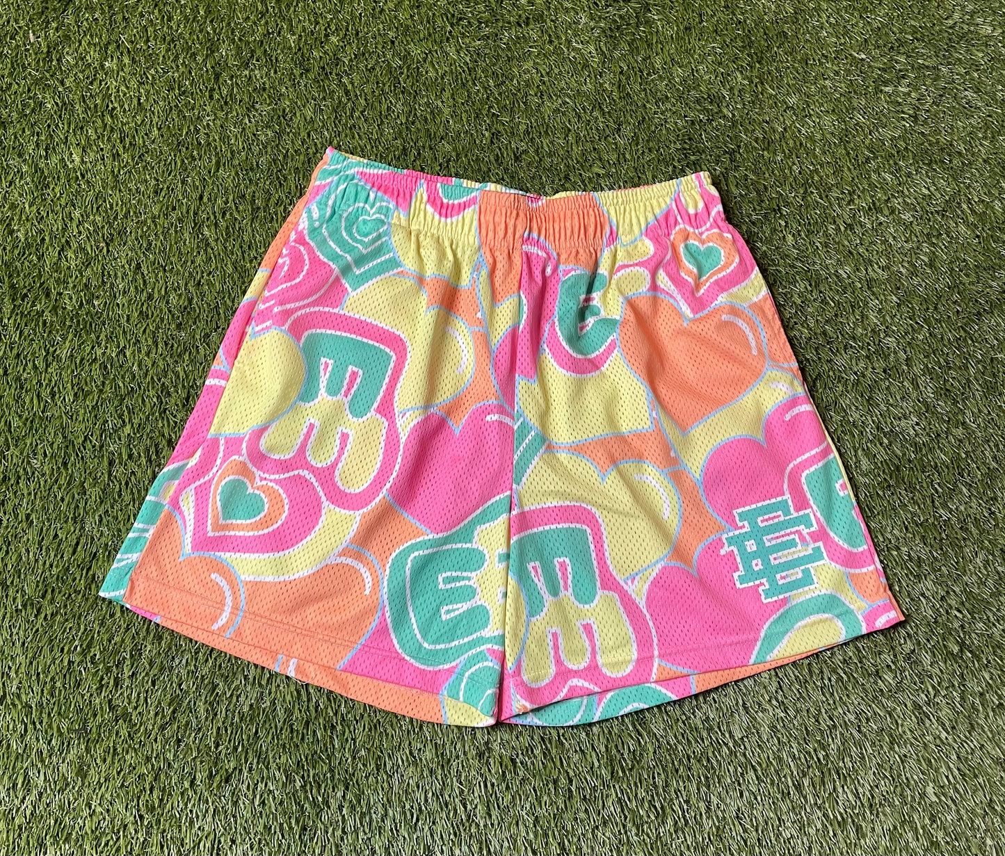 Eric Emanuel Neon Mesh Shorts