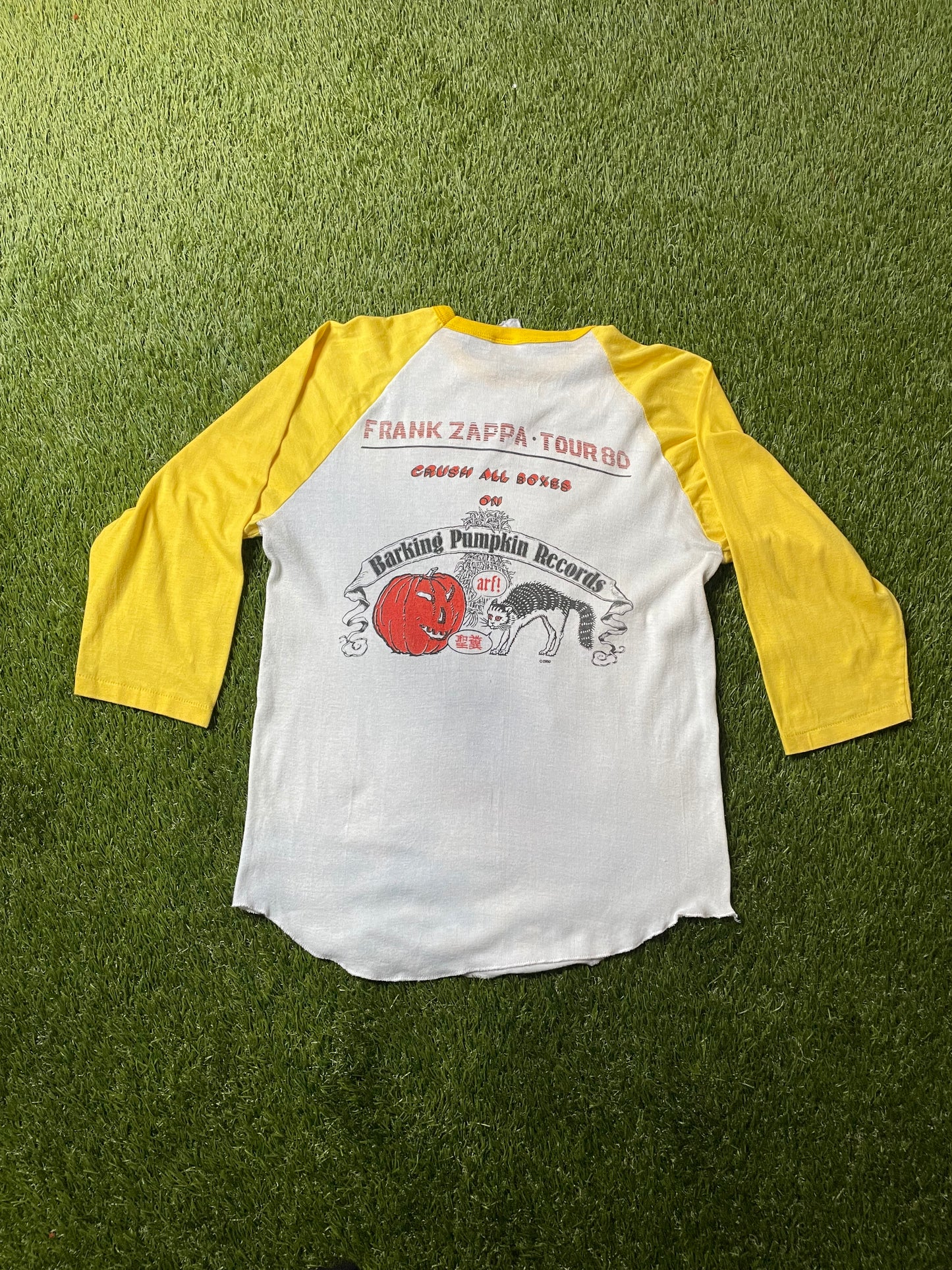 Vintage 1980 Frank Zappa Raglan Band Shirt