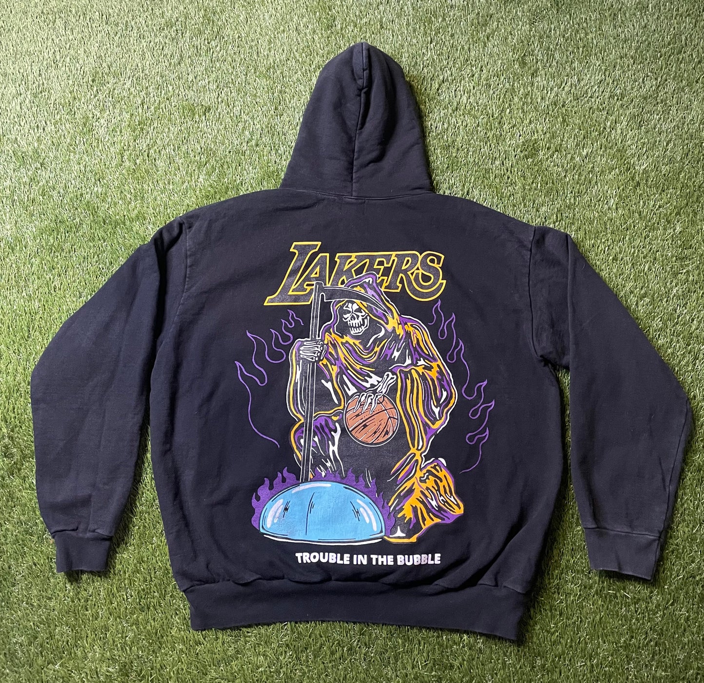 Warren Lotas Trouble in the Bubble Lakers Hoodie