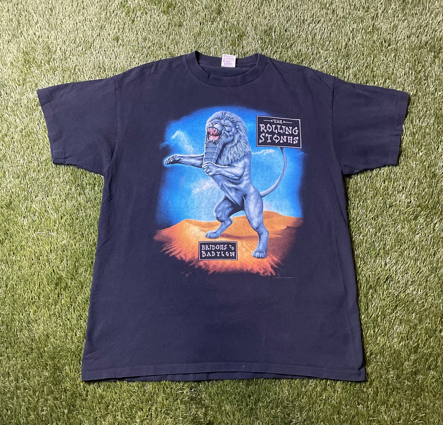 Vintage 1997 Rolling Stones Bridges to Babylon Tour T Shirt