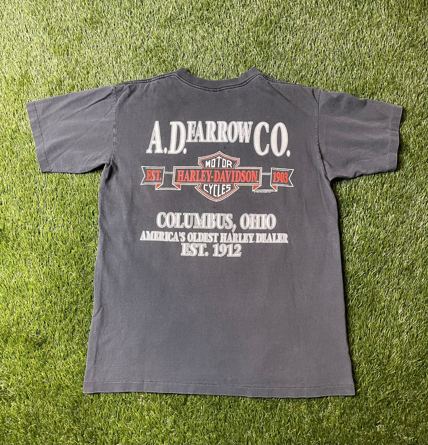 Vintage 1992 Harley Davison Flame T Shirt