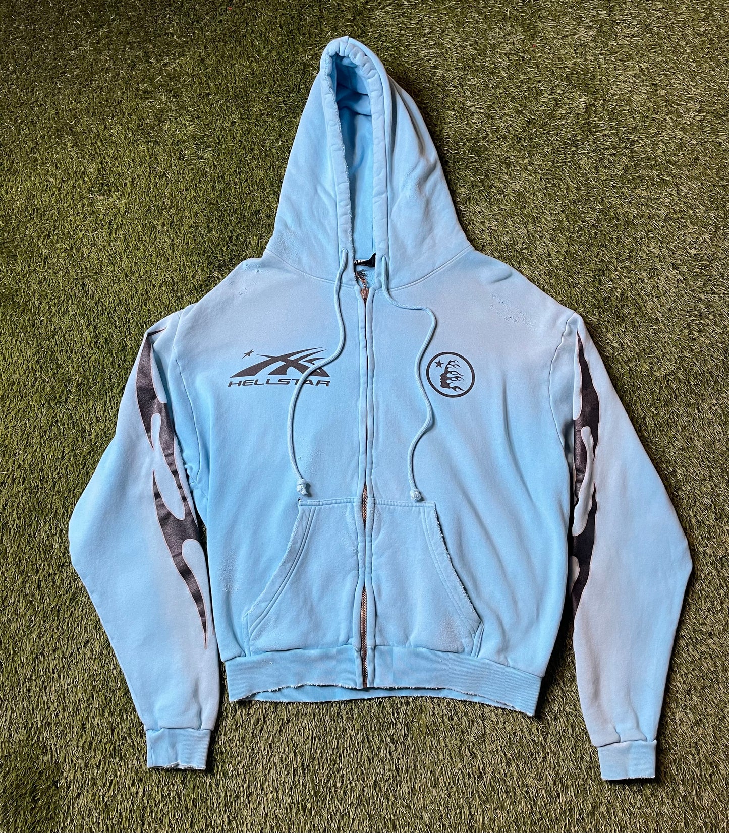 Hellstar Studios Zip Hoodie Blue
