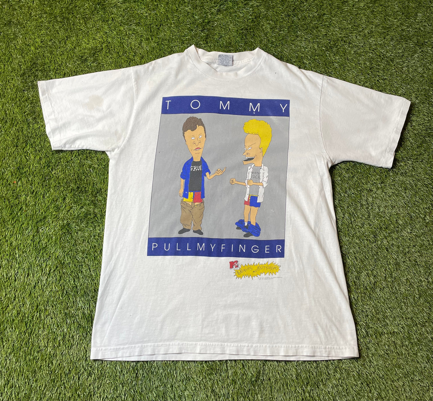 Vintage 1995 Beavis & Butthead Tommy Pull My Finger T Shirt