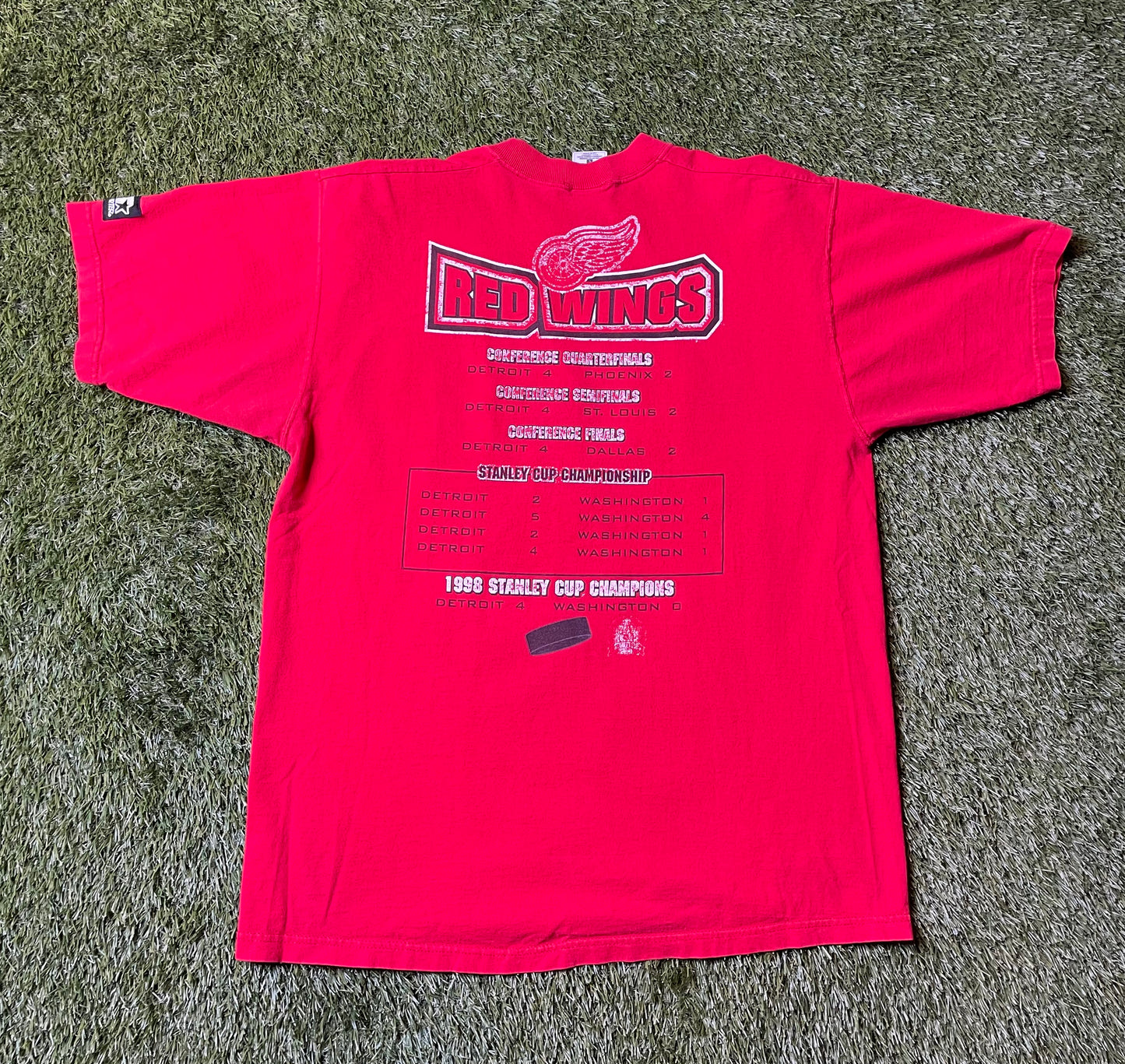 Vintage 90's Detroit Red Wings Faded T Shirt