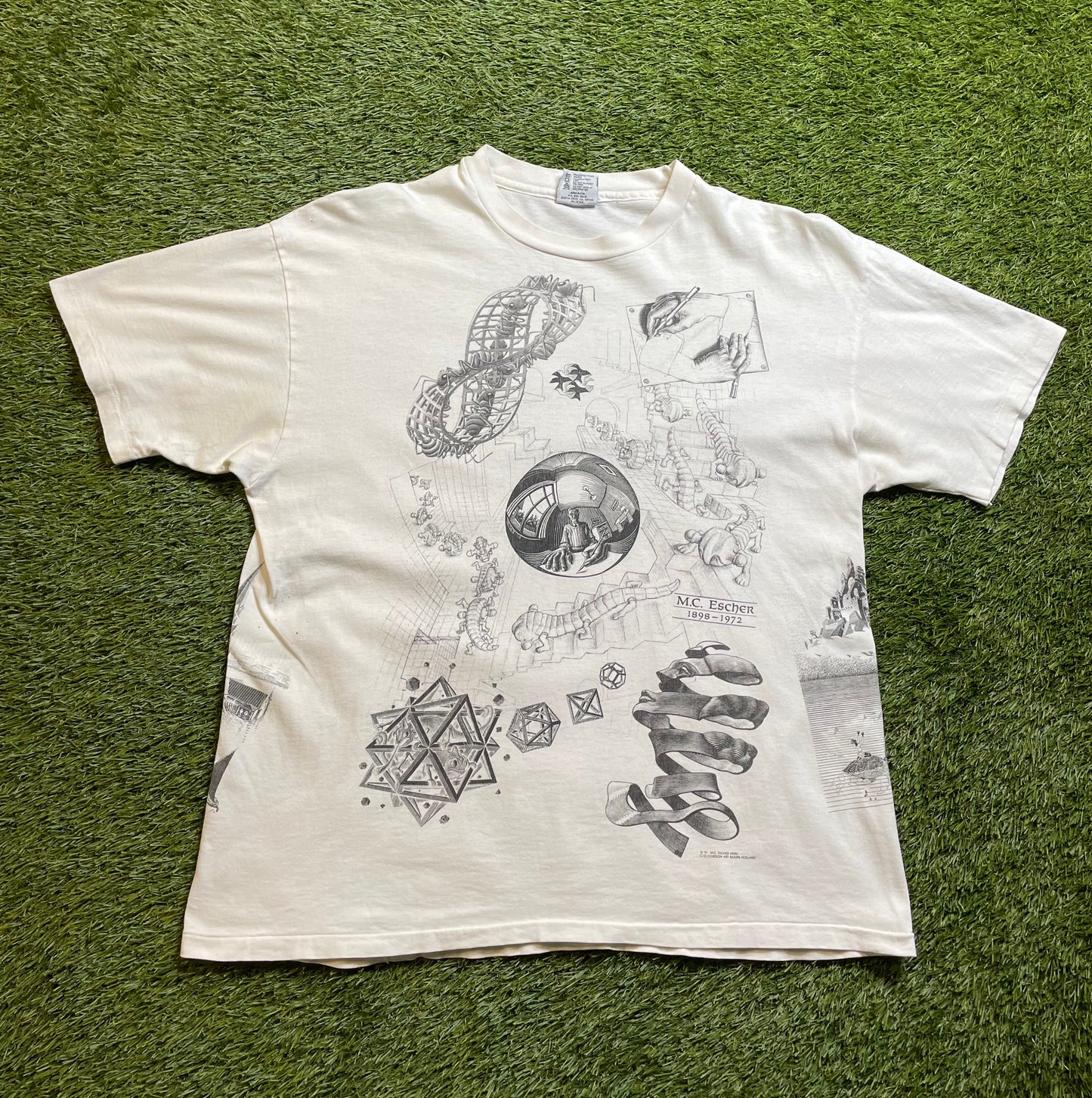 Vintage 90's MC Escher AOP T Shirt