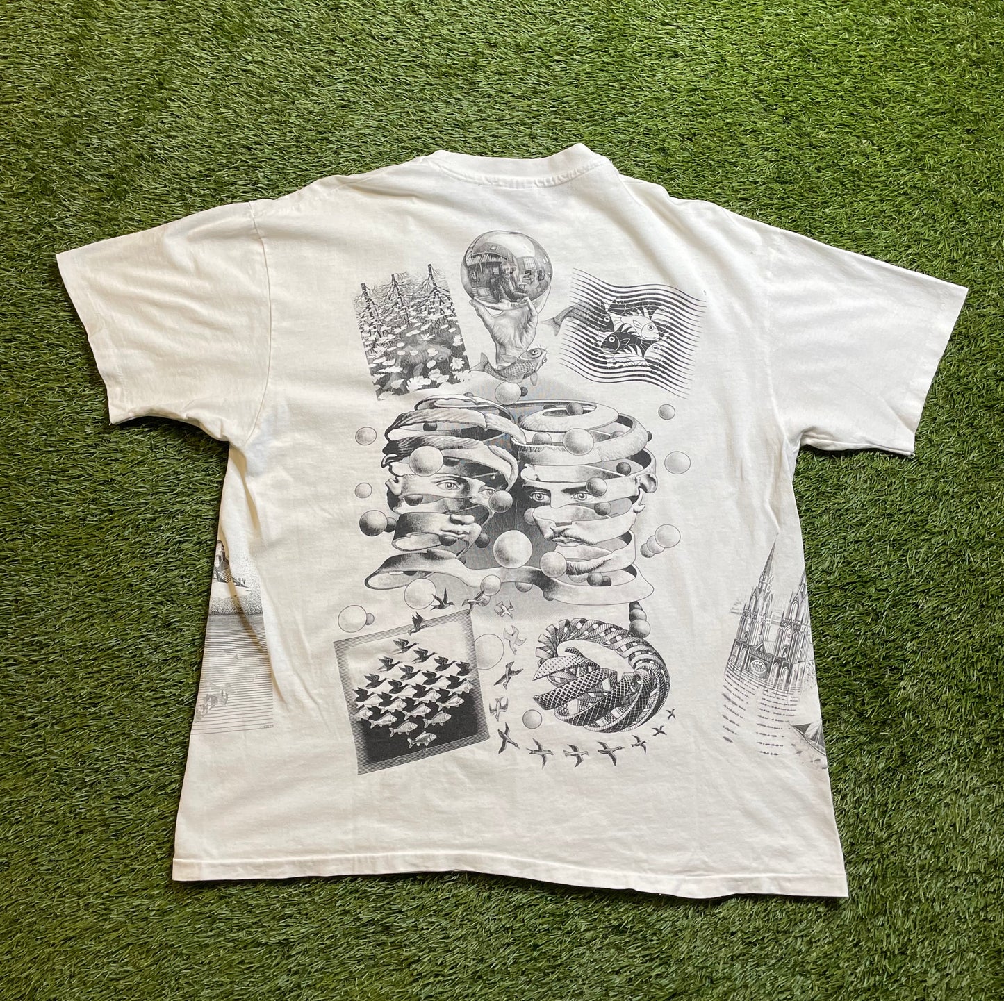 Vintage 90's MC Escher AOP T Shirt