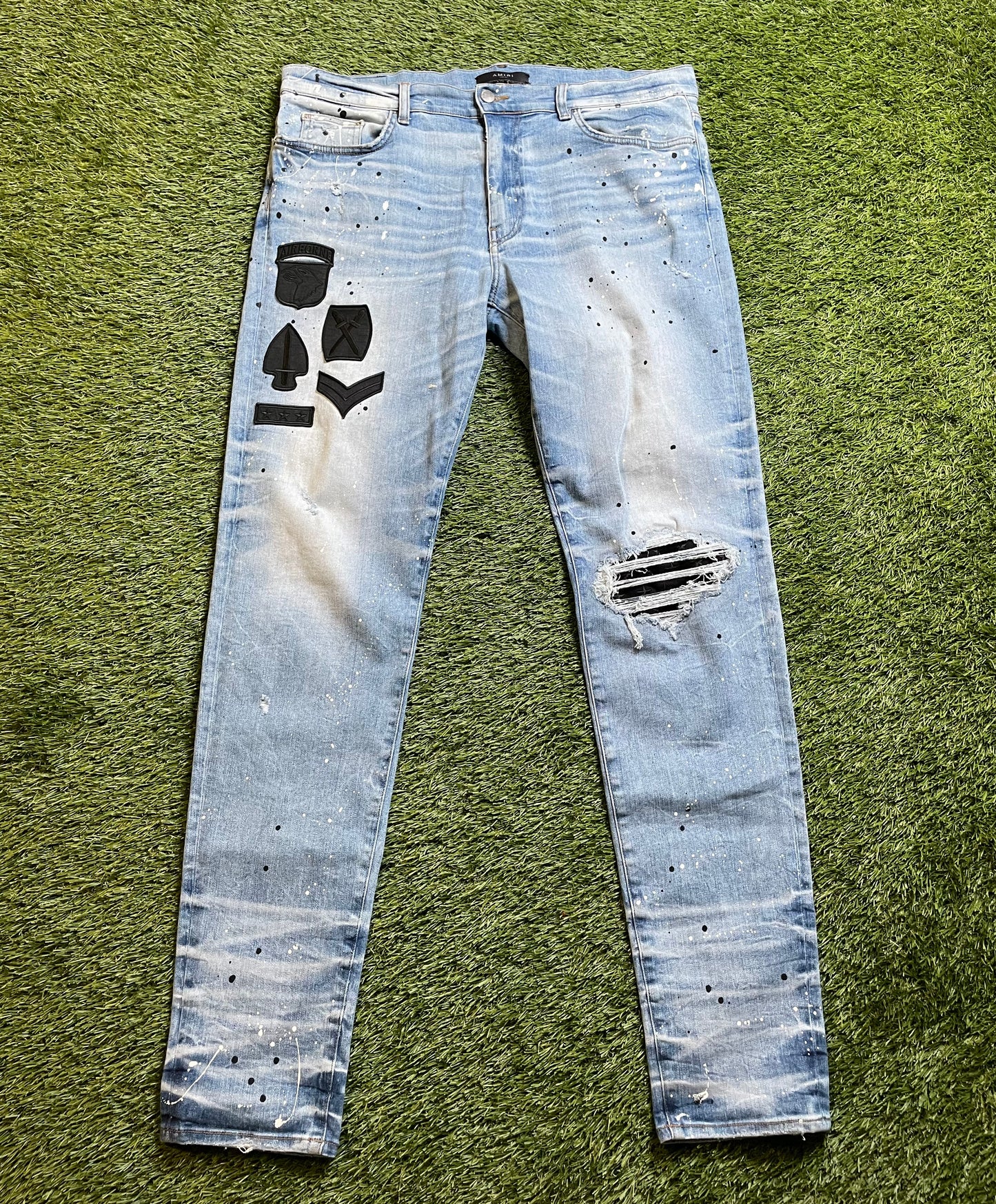 Amiri Paint Splatter Patch Jeans