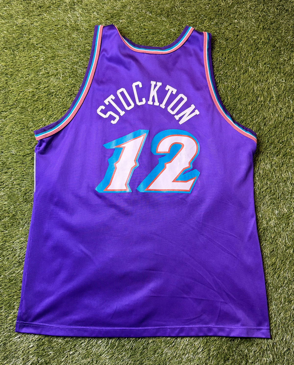 Vintage 90's Utah Jazz John Stockton Champion Jersey