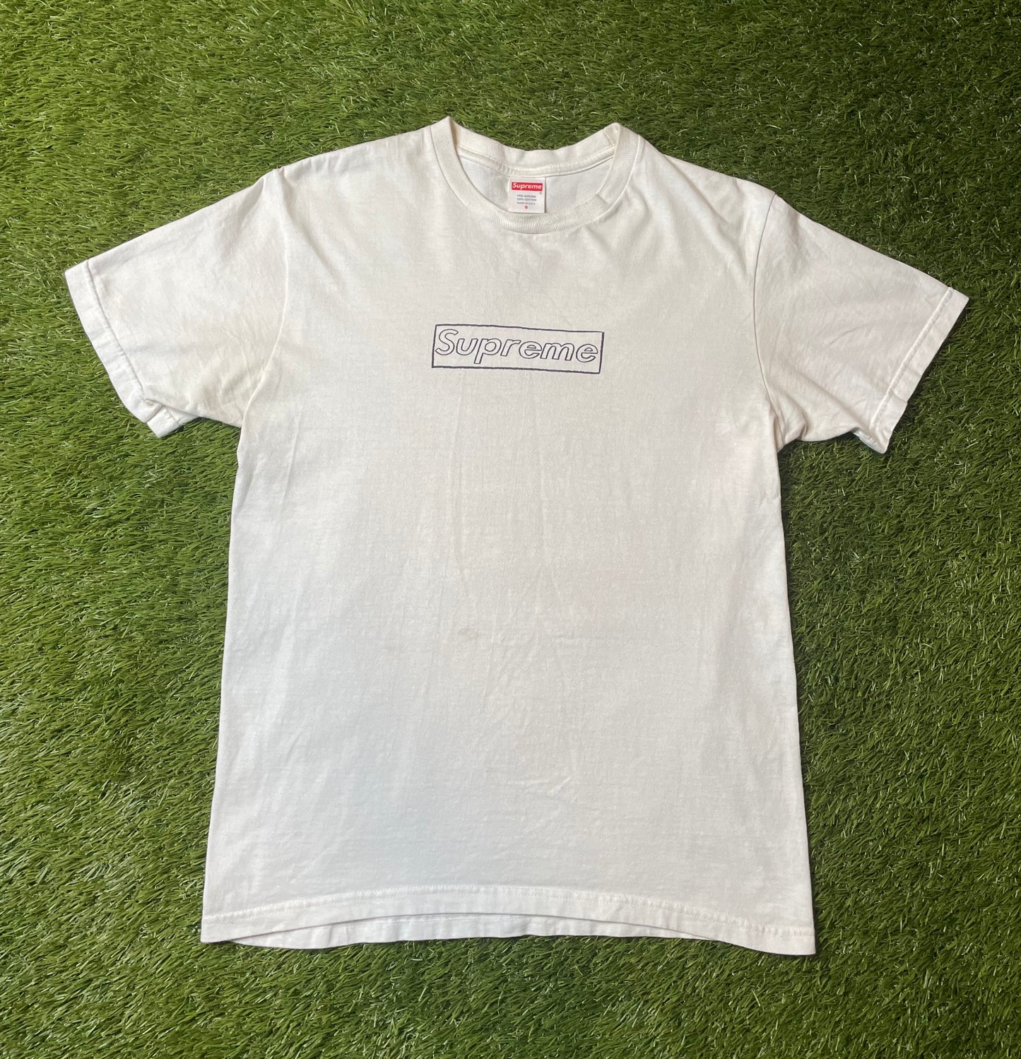 Supreme KAWS Chalk Box Logo T Shirt