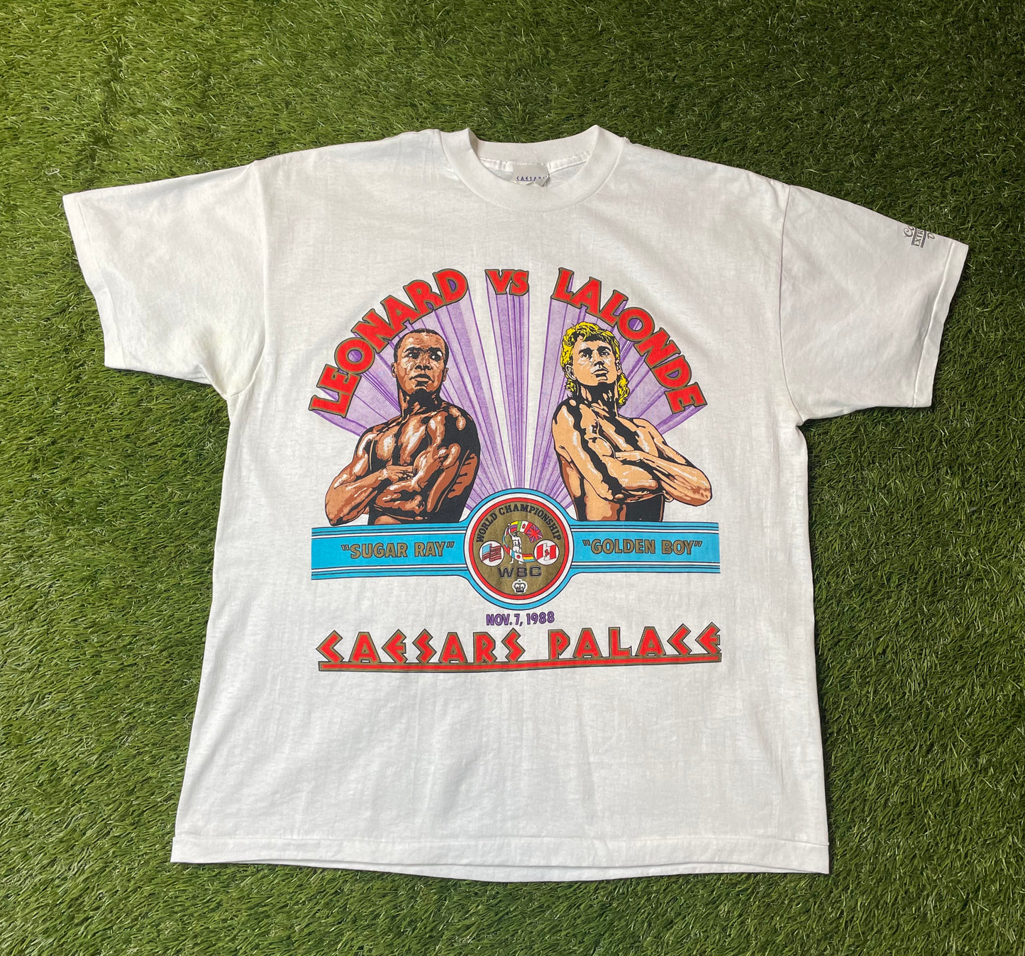 Vintage 1988 Leonard vs Lalonde WBC T Shirt