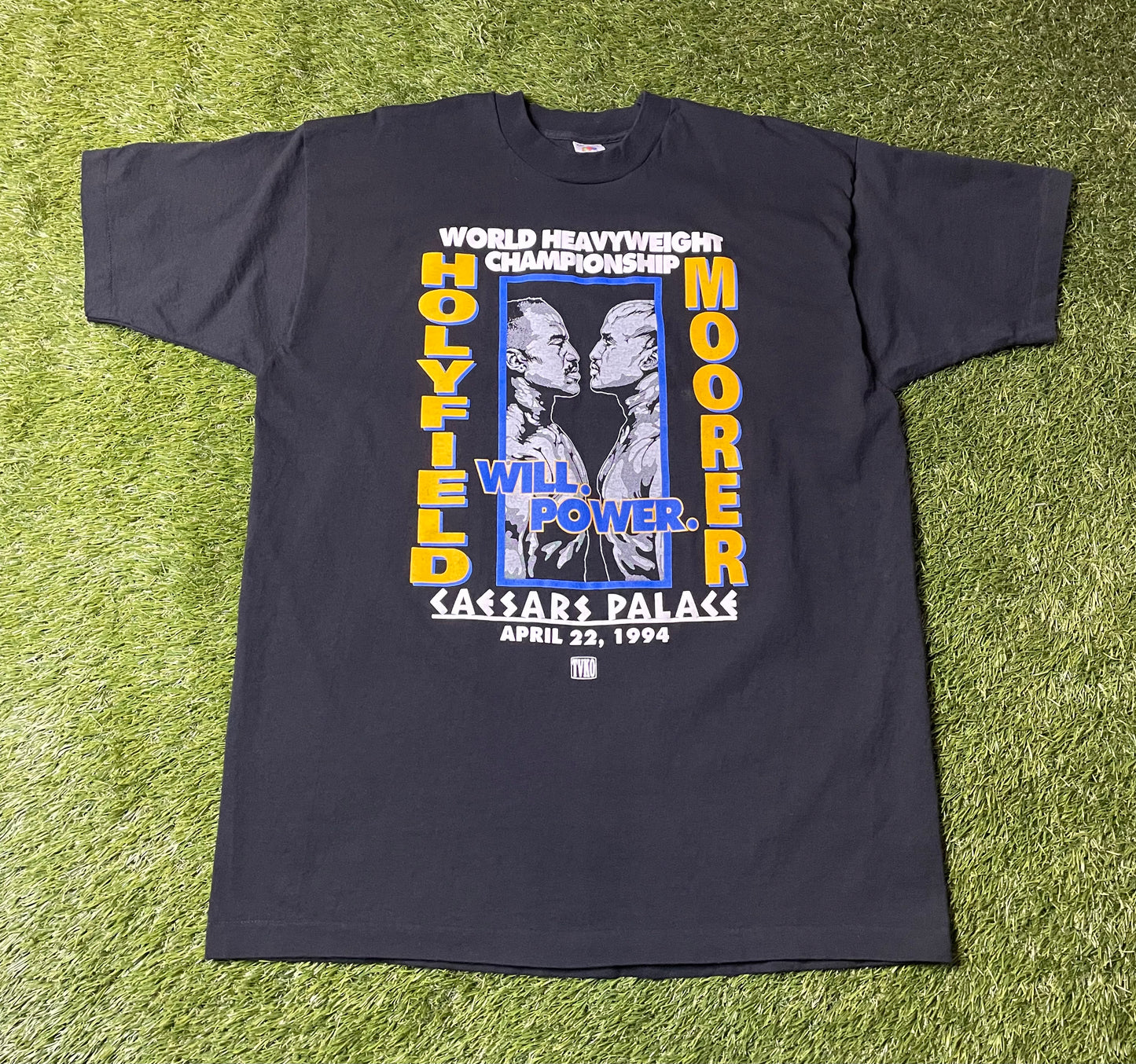 Vintage 1994 Holyfield vs Moorer WILL POWER T Shirt
