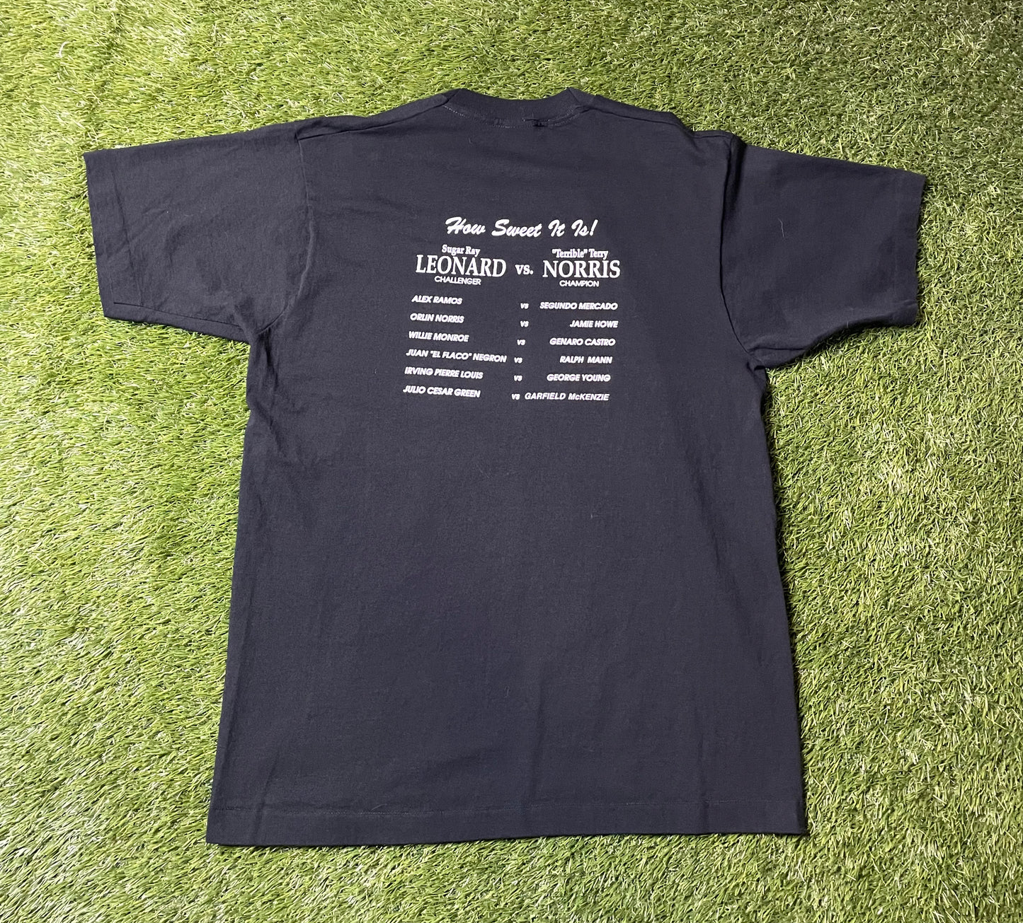 Vintage 1991 Leonard vs Norris Super Welterweight Champ T Shirt