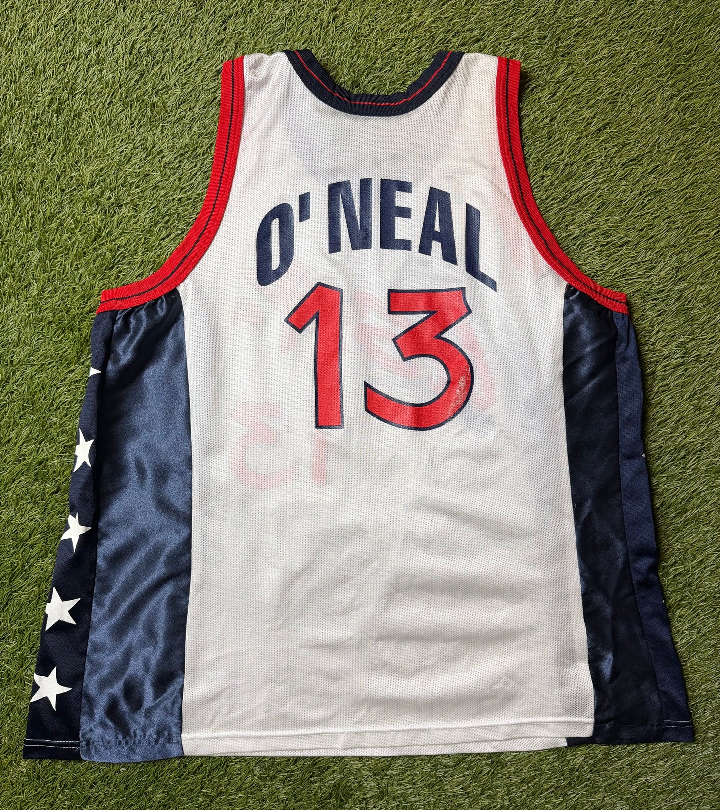 Vintage 90's Shaquille Oneal USA Champion Jersey