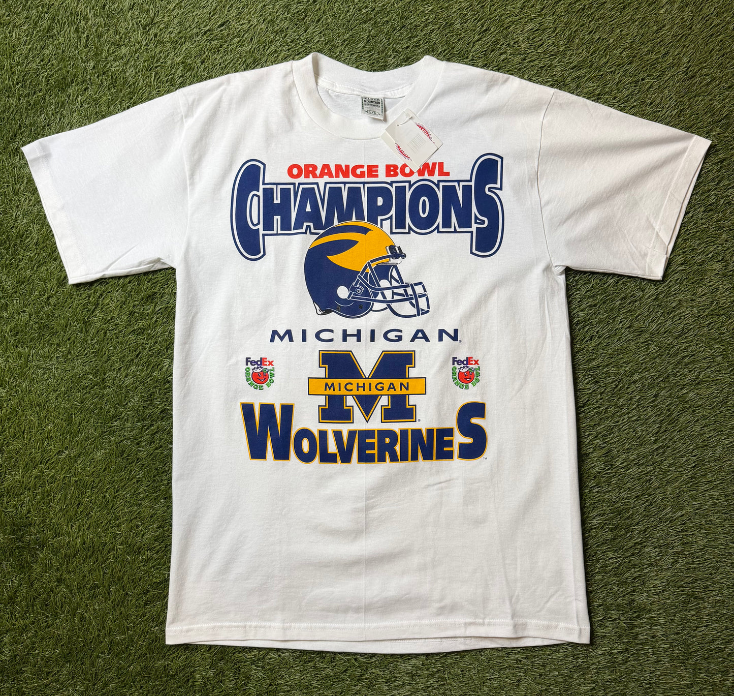 Vintage 90's NWT Michigan Wolverines Orange Bowl T Shirt